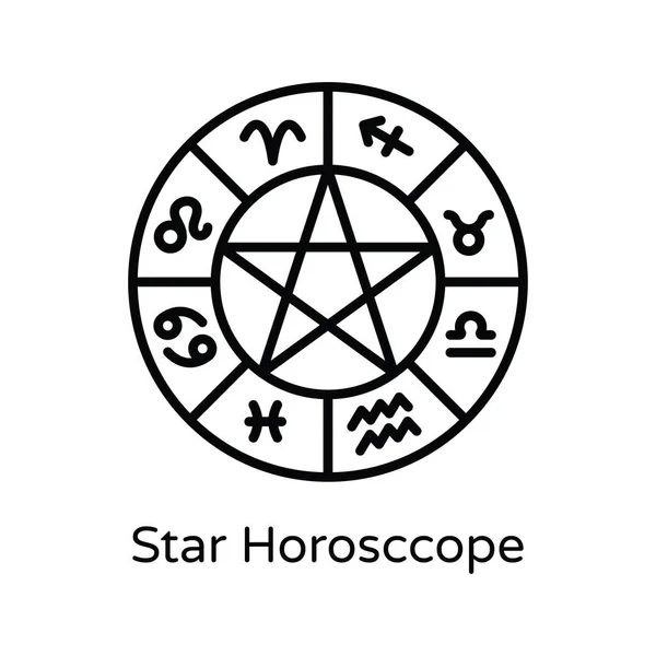 Вектор Звёздного Гороскопа Иллюстрирует Дизайн Иконы Символ Астрологии Знаков Зодиака — стоковый вектор