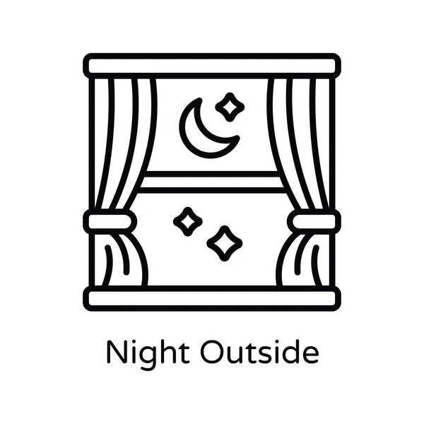 Night Vector Skizzieren Icon Design Illustration Astrologie Und Sternzeichen Symbol — Stockvektor