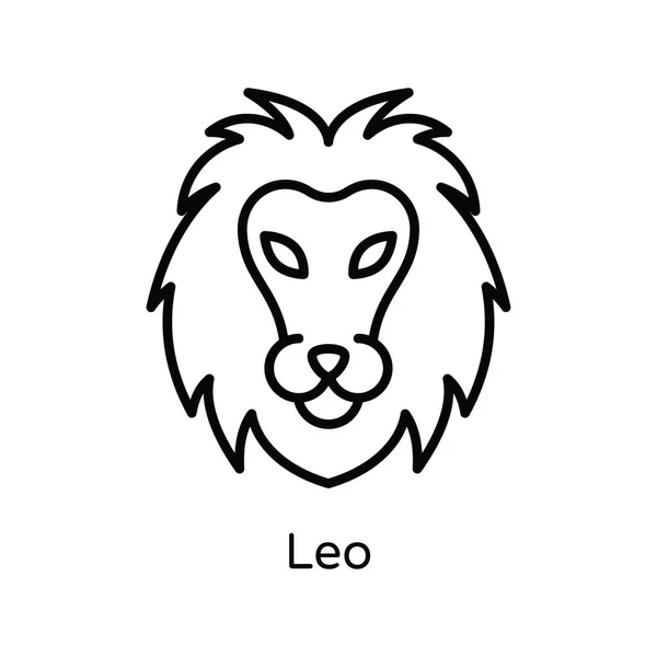 Лео Вектор Набросал Иллюстрацию Дизайну Иконок Символ Астрологии Знаков Зодиака — стоковый вектор