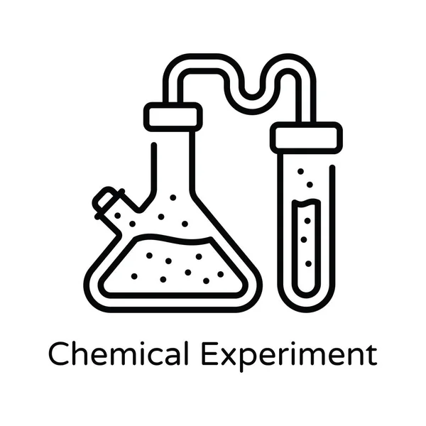 Chemical Experiment Vector Esboço Icon Design Ilustração Símbolo Sinais Astrologia —  Vetores de Stock