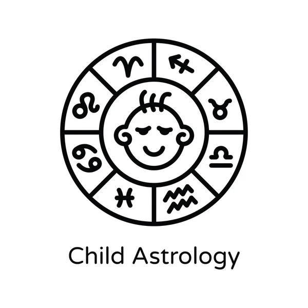 Детская Астрология Векторная Схема Иконка Дизайн Иллюстрации Символ Астрологии Знаков — стоковый вектор