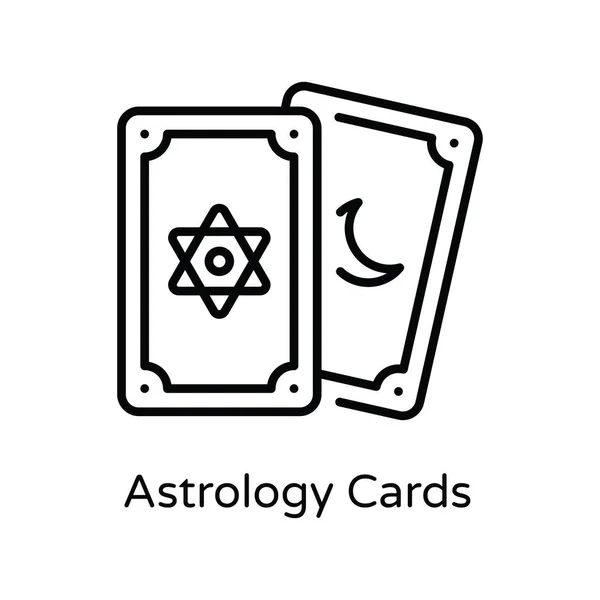 Astrologie Karten Vektor Skizzieren Icon Design Illustration Astrologie Und Sternzeichen — Stockvektor