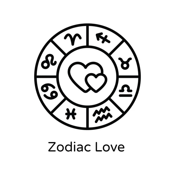 Zodiac Love Vector Иллюстрирует Дизайн Иконок Символ Астрологии Знаков Зодиака — стоковый вектор