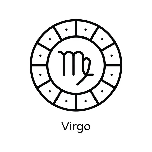 Векторный Рисунок Девы Марии Изображением Иконы Символ Астрологии Знаков Зодиака — стоковый вектор