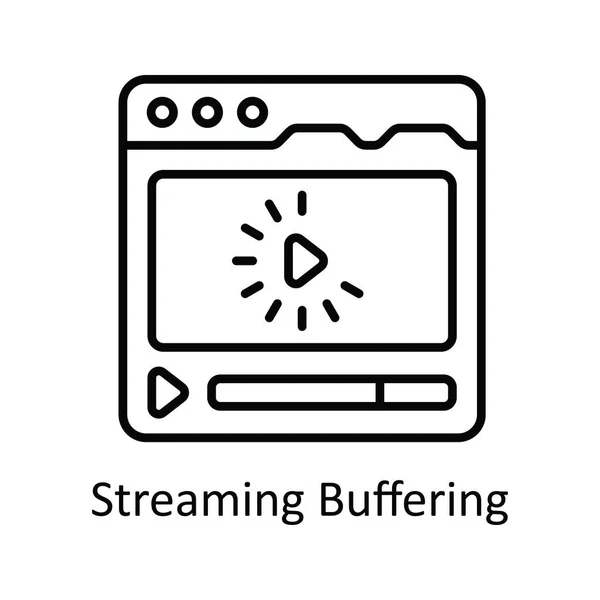 Streaming Buffering Schema Vettoriale Icona Illustrazione Design Simbolo Streaming Online — Vettoriale Stock