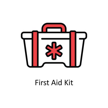 İlk Yardım Kiti Vektör Doldurma Simge Tasarımı illüstrasyonuName Beyaz arkaplan EPS 10 Dosyasında Eczane Sembolü