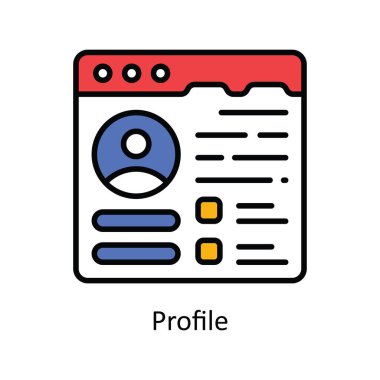 Profil Vektörü ana hatları Simge Tasarımı illüstrasyonunu doldur. Beyaz arkaplan EPS 10 Dosyasında Ürün Yönetimi Sembolü