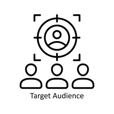 Hedef Seyirci Vektörü Simge Tasarımı illüstrasyonunu özetler. Beyaz arkaplan EPS 10 Dosyasında Ürün Yönetimi Sembolü