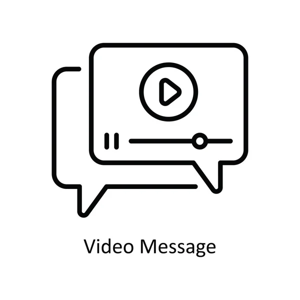 비디오 메시지 아이콘 디자인 일러스트레이션입니다 Eps 파일에 — 스톡 벡터