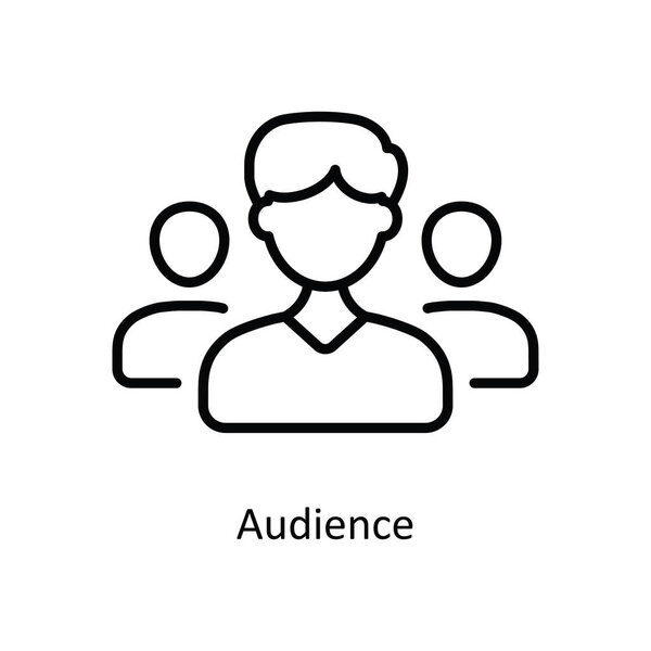 Audience Vector   outline Icon Design illustration. Product Management Symbol on White background EPS 10 File