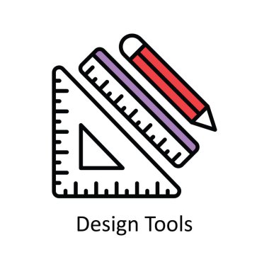 Tasarım Araçları Vektör Doldurma Simge Tasarımı illüstrasyonu. Akıllı Sanayi Sembolü Beyaz arkaplan EPS 10 Dosyası