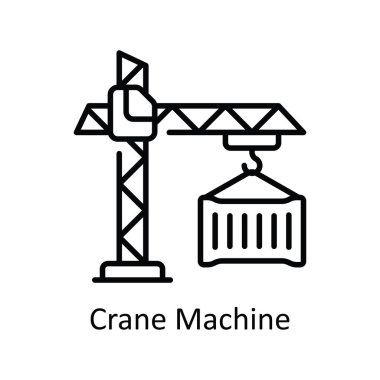 Turna Makinesi Vektörü Simge Tasarımı çizimi. Akıllı Sanayi Sembolü Beyaz arkaplan EPS 10 Dosyası
