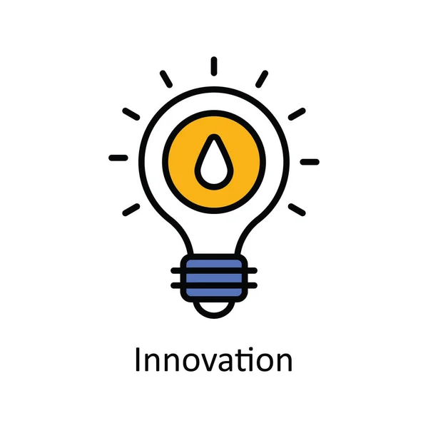 Inovação Vector Fill Esboço Icon Design Ilustração Símbolo Indústrias Inteligentes —  Vetores de Stock