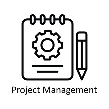 Project Management vector outline Icon Design illustration. Creative Process Symbol on White background EPS 10 File clipart