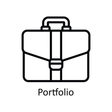 Portföy vektör taslağı Simge Tasarım çizimi. Beyaz arkaplan EPS 10 Dosyasında Yaratıcı Süreç Sembolü