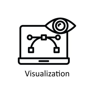 Visualization vector outline Icon Design illustration. Creative Process Symbol on White background EPS 10 File clipart
