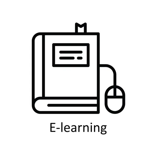 Learning Vektorový Nástin Icon Design Illustration Symbol Kreativního Procesu Bílém — Stockový vektor