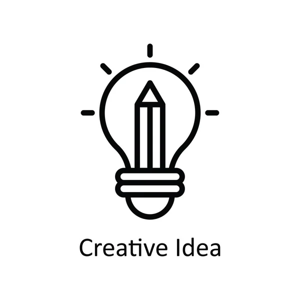 Idéia Criativa Vetor Esboço Icon Design Ilustração Símbolo Processo Criativo — Vetor de Stock
