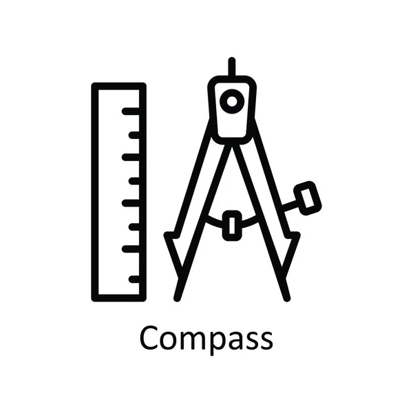 Kompaktní Vektorový Nástin Ikona Design Ilustrace Symbol Kreativního Procesu Bílém — Stockový vektor