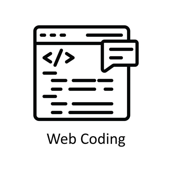 Schéma Vectoriel Codage Web Illustration Icon Design Symbole Processus Créatif — Image vectorielle