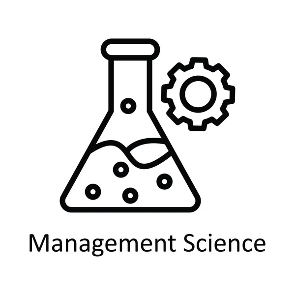 Management Science Vector Outline Icon Design Illustration Inglês Símbolo Tecnologia —  Vetores de Stock