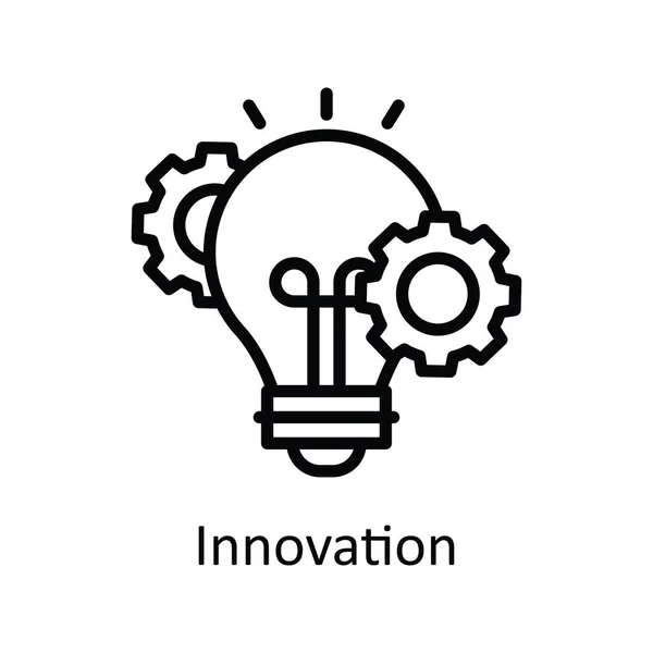 Innovazione Vettore Delineano Icona Design Illustrazione Simbolo Tecnologia Educativa Sfondo — Vettoriale Stock