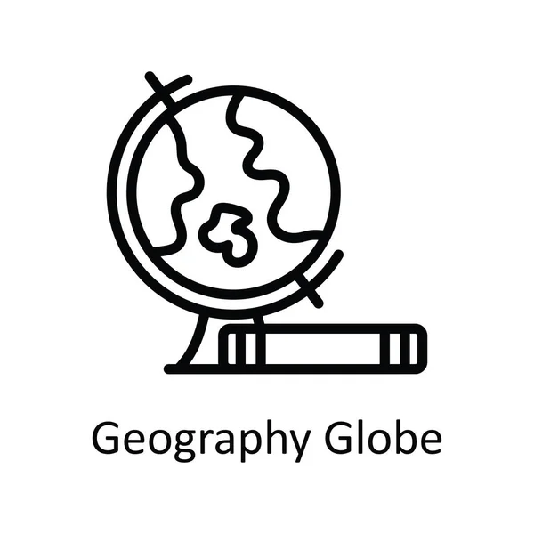 Geografía Esquema Vectorial Del Globo Icono Ilustración Diseño Símbolo Tecnología — Archivo Imágenes Vectoriales