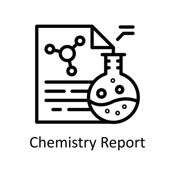 Έκθεση Χημείας Διανυσματικό Περίγραμμα Εικονίδιο Σχεδιασμός Εικονογράφηση Εκπαιδευτικό Σύμβολο Τεχνολογίας — Διανυσματικό Αρχείο