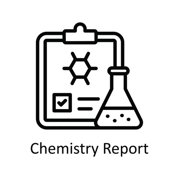 Informe Química Esquema Vectorial Icono Diseño Ilustración Símbolo Tecnología Educativa — Archivo Imágenes Vectoriales