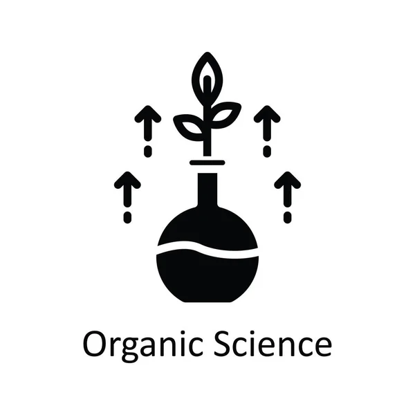 Organic Science Vektor Pevný Icon Design Ilustrace Symbol Vzdělávací Technologie — Stockový vektor
