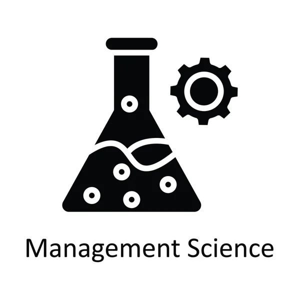 Management Science Vector Solid Icon Design Illustration Inglês Símbolo Tecnologia —  Vetores de Stock
