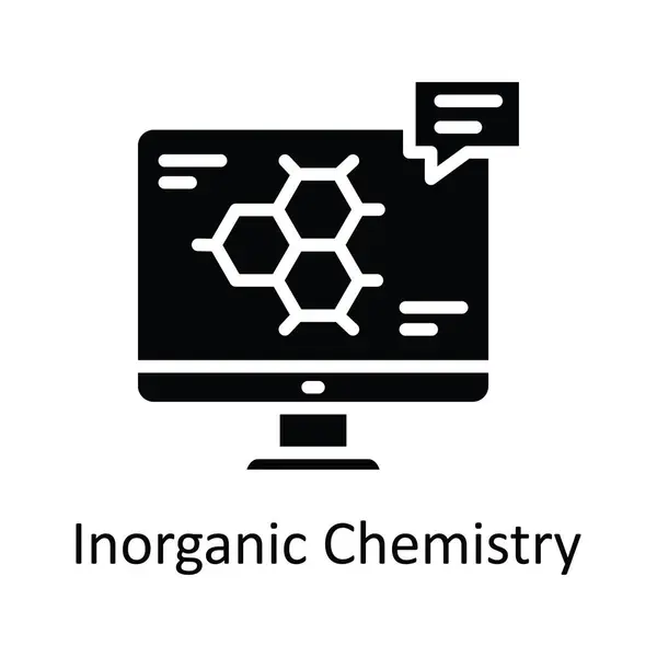 Inorganic Chemistry Vector Solid Icon Design Illustration Inglês Símbolo Tecnologia —  Vetores de Stock