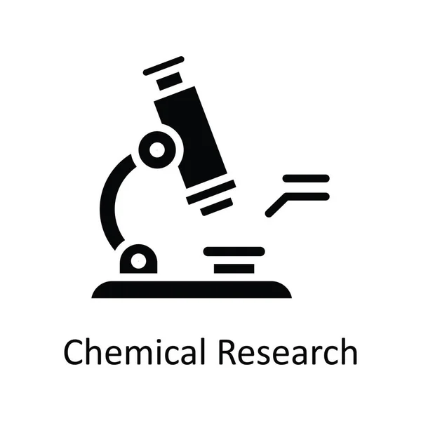 Icono Sólido Vector Investigación Química Ilustración Diseño Símbolo Tecnología Educativa — Archivo Imágenes Vectoriales