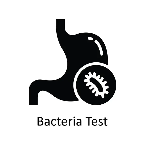 Bacteria Test Vector Solid Icon Design Illustration Educational Technology Symbol — Stock Vector