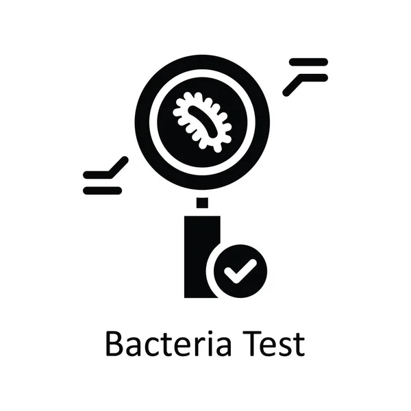 Bacteria Test Vector Solid Icon Design Illustration Educational Technology Symbol — Stock Vector