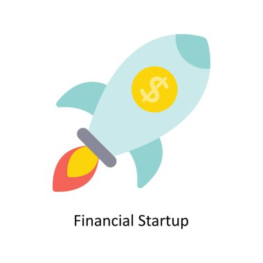 Finansal Başlangıç vektörü düz Simge Tasarımı illüstrasyonu.