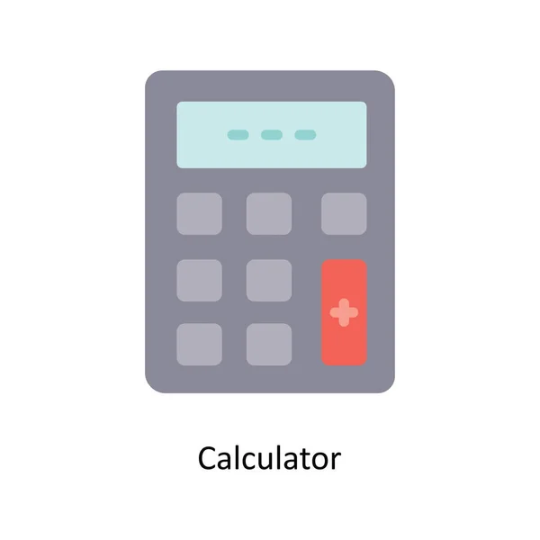 Calculator Vector Flat Icon Design Illustration — Stock Vector