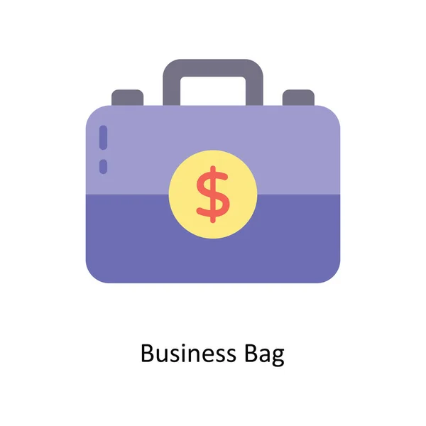 Business Bag Wektor Płaska Ikona Design Ilustracja — Wektor stockowy