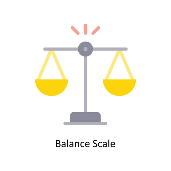 Balance Scale Vektor Flache Icon Design Illustration — Stockvektor