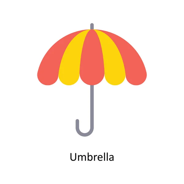 Umbrella Vector Flat Icon Design Illustration — Stock Vector