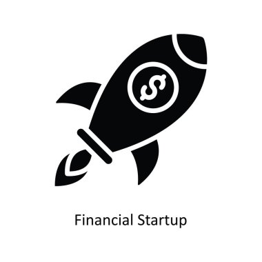 Finansal Başlangıç vektörü katı Simge Tasarımı çizimi. Beyaz arkaplan EPS 10 Dosyasında Banka Sembolü