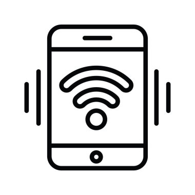 İnternet Bağlantısı vektör anahatları Simge Tasarımı illüstrasyonu. Beyaz arkaplan EPS 10 Dosyasında Bulut hesaplama simgesi