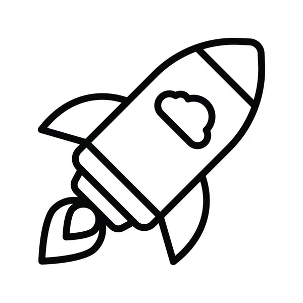 Desenho Vetor Lançamento Icon Design Illustration Símbolo Computação Nuvem Fundo — Vetor de Stock