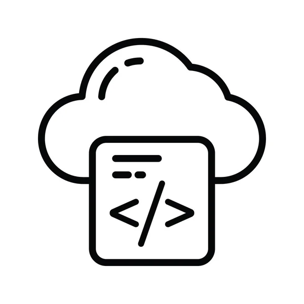 Schéma Vectoriel Cloud Coding Illustration Icon Design Symbole Cloud Computing — Image vectorielle