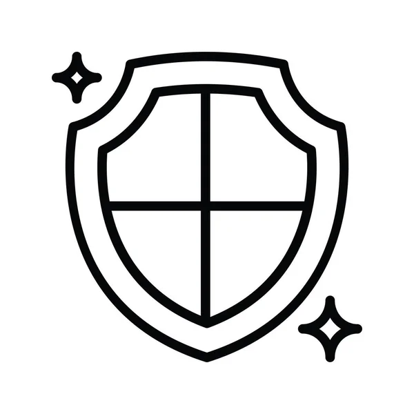 Safety Shield Vektor Skizziert Icon Design Illustration Cloud Computing Symbol — Stockvektor