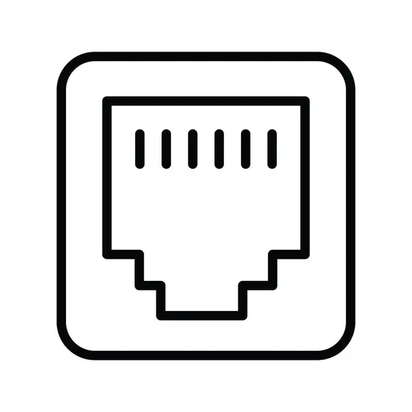 Schéma Vectoriel Port Réseau Illustration Icon Design Symbole Cloud Computing — Image vectorielle