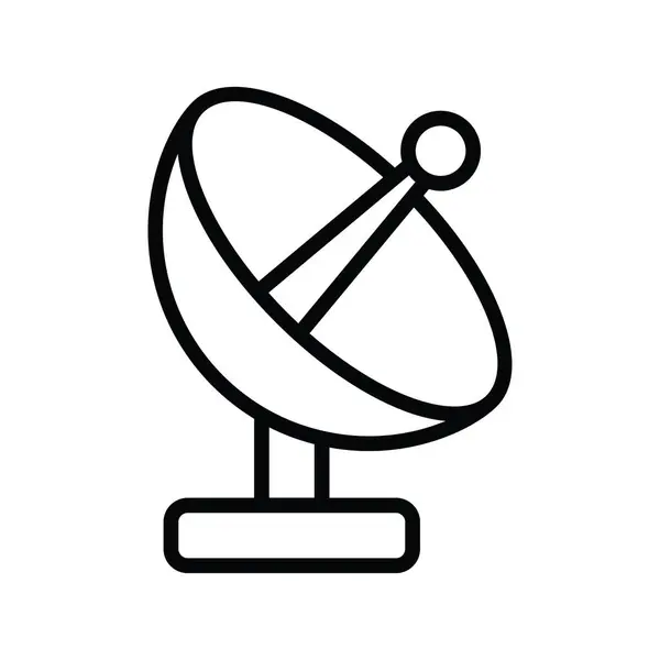 Platillo Antena Vector Contorno Icono Diseño Ilustración Símbolo Computación Nube — Archivo Imágenes Vectoriales