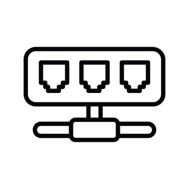 Paylaşılan Ağ vektör ana hatları Simge Tasarımı illüstrasyonu. Beyaz arkaplan EPS 10 Dosyasında Bulut hesaplama simgesi