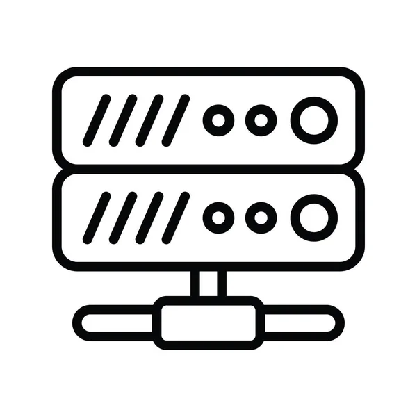 Общий Вектор Сервера Иллюстрирует Дизайн Иконок Символ Облачных Вычислений Белом — стоковый вектор