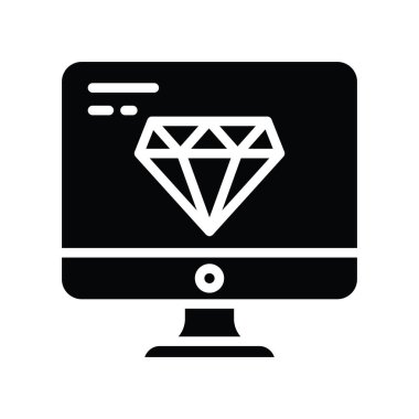 Premium vektör katı Simge Tasarımı çizimi. Beyaz arkaplan EPS 10 Dosyasında Bulut hesaplama simgesi